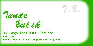 tunde bulik business card